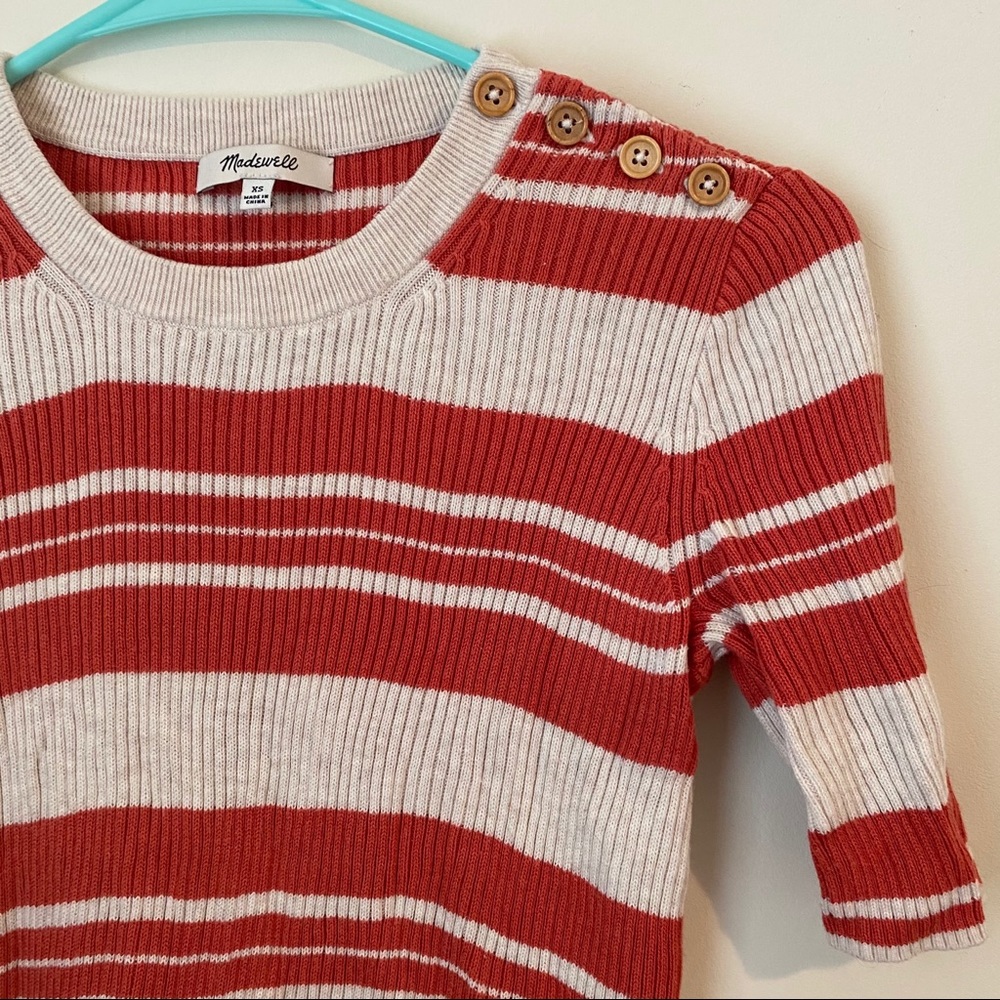 Madewell Short Sleeve Sweater with Buttons